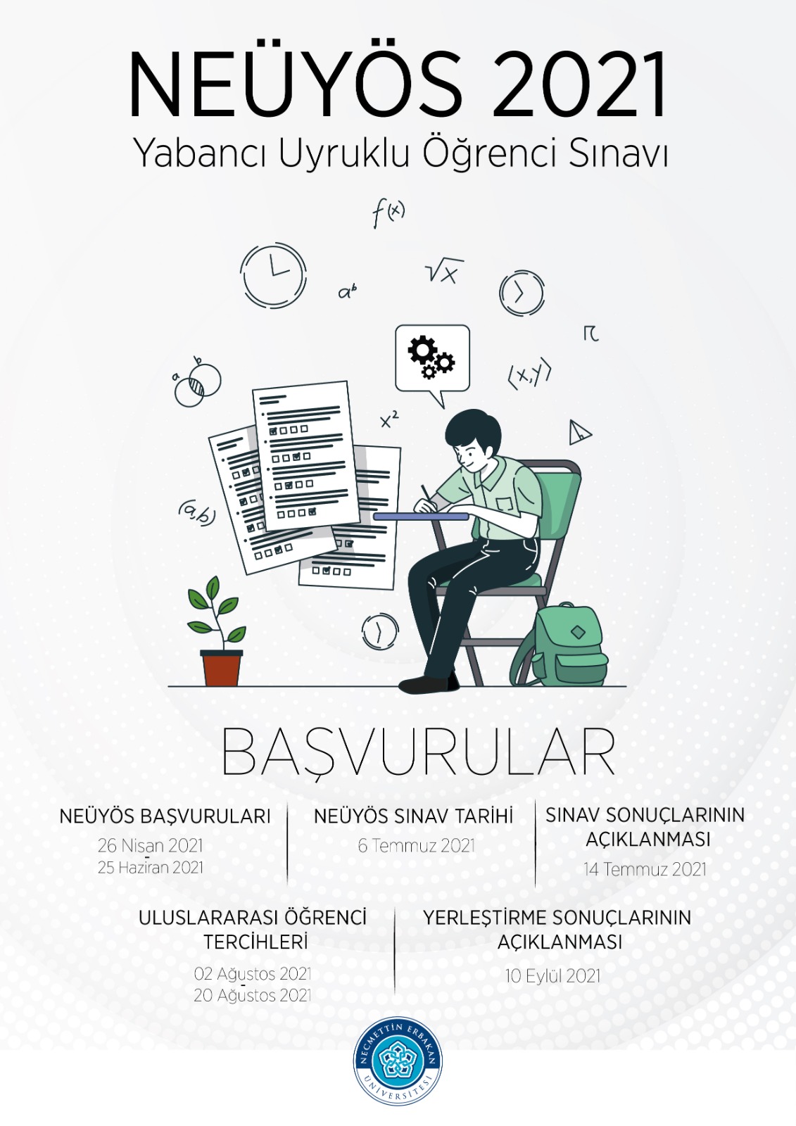NEÜ YÖS-2021 ( Yabancı Öğrenci Kabul Sınavı )